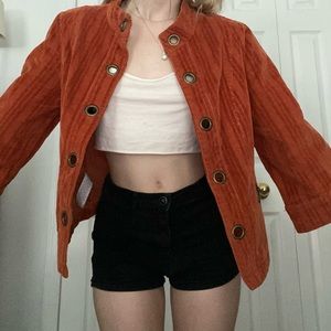 Orange corduroy jacket